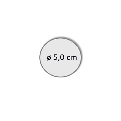 Ø 5,0 cm Sticker drucken Berlin| Individueller Sticker-Druck| Aufkleber bestellen | Messebau & Mietmöbel