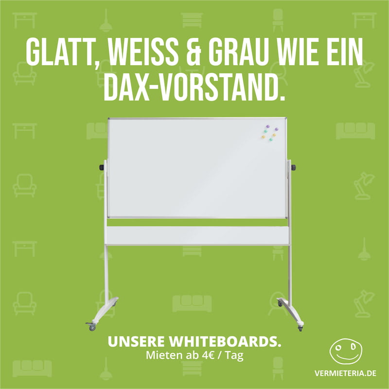 Miete Whiteboard Günstig Berlin | Moderationstafel  [ 120 x 80 cm ] | Veranstaltungsequipment günstig
