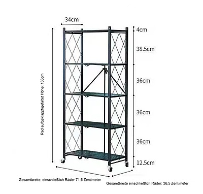 Klappbares Rollregal Weiss - RR.W.167